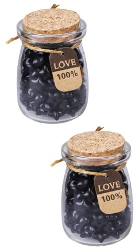 NUOBESTY 240piezas Botella Perlas De Cera De Sellado Vintage Forma De Estrella Para Decorar Invitaciones y Envelopes Negro