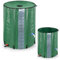Aufun Regenwassertonne Wassertank, 500L Regentonne Faltbar, mit Abflussventil und Volumen-Skala, einfache Aufbewahrung, rostfrei und witterungsbeständig (Grün)
