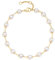 Jenosy 14K Vergoldet Armband Damen Gold 5.2MM Perle Personalisiertes Verstellbar Anhänger Armband für Frauen Mädchen Schmuck