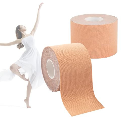 2pcs Boob Tape Klebe BH Push Up für Rückenfrei & Trägerlose Abendkleider, Ballkleid oder Hochzeitskleid,Unsichtbarer BH Fashion Tape -5 Meter