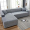 LHKXKKXX Sofaüberzug 2/1/3/4 Sitzer, Universal Couchbezug, Sofa Cover Sofa überwurf Sofaschoner (L Form Ecksofa Erfordert Zwei), Light Gray, 3 Seater