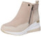 UnoSheng Zeppa donna 37 moda stivali scarpe con suola spessa zeppa corta stivali donna scarpe donna rosa antico, Colore: rosa., 41 EU