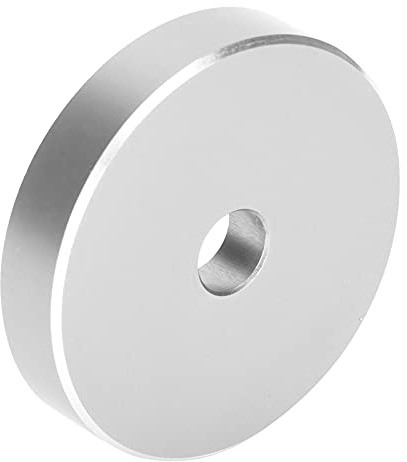 ciciglow Adattatore per 45 Giri/min, Adattatore per Morsetto per Dischi con Foro Grande 38 Mm X 8 Mm Alluminio Ad Alta Precisione per Dischi in Vinile da 7 Pollici per Giradischi (Silver)