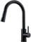 Sistaby Matt Black Kitchen Taps with Pull Out Spray Stainless Steel Single Lever Kitchen Mixer Tap with Pull Out Spray 2 Function 360° Swivel Faucet
