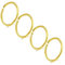 LAURITAMI 4 Stück Nasenpiercing Ring 22G Chirurgenstahl Dünn Nasenpiercing Ring Gold Set,Septum Clicker Ring,Lippe Ohr Nasenpiercing Schmuck 8MM