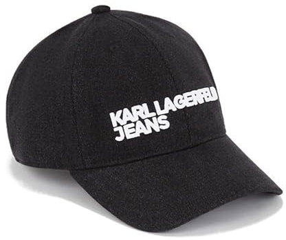 KARL LAGERFELD JEANS Men's Black Baseball Cap, Denim Schwarz, One Size