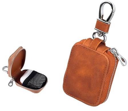 Headphone Storage Case Earbud Case Compatible with Airpods 1/2/3/Pro Wireless Earphones Carrying Pouch Small PU Leather Bag Shockproof Earpods Cover Universal Bag Travel Protection Pouche