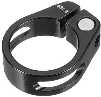 PATIKIL 31.8mm Abrazadera de Tija de Sillín de Bicicleta Liberación Negra | Abrazadera de Tubo de Asiento de Aleación de Aluminio, Rápida, para Bicicleta de Montaña Bicicleta de Carretera