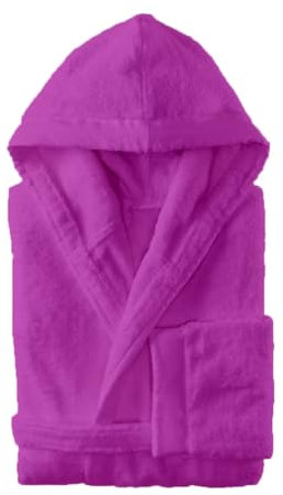 Dorian Home - Accappatoio Uomo e Donna in Spugna con Cappuccio, Tasche, Cintura a Passanti e Gancio in Cotone 100% di Alta Qualità, Durevole e Resistente, Morbido, Assorbente e Lavabile in Lavatrice