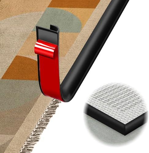 Selbstklebende Randleiste für Teppiche, PVC boden übergangsleiste, Übergangsleiste von Teppich zu Holzboden, Randversiegelungsleiste für Fußmatte, Teppich (Schwarz, 3 Meter)