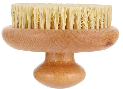 IWOWHERO Runde Körperbürste aus Buchenholz und Sisal Leicht und Tragbar für Körperpeeling und Sanftes Entfernen Abgestorbener Haut im Haushalt der Dusche