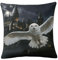 Harry Potter Kissen, Kuschelkissen mit Hedwig oder Hogwarts Motiv, 40 x 40 cm, super weich (Hedwig)
