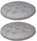 Stuhlkissen Rund 40cm Weiches Stuhlauflage Indoor Ourdoor Sitzkissen Bodenkissen Dekokissen für Esszimmer, Küche, Garten, Büro (2er Set - Grau)