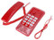 Ejoyous Festnetztelefon Schnurlostelefon Bürotelefon mit Blitzfunktion und Stummschaltung für Hotel und Haushalt Wand- oder Tischmontage (Rot)