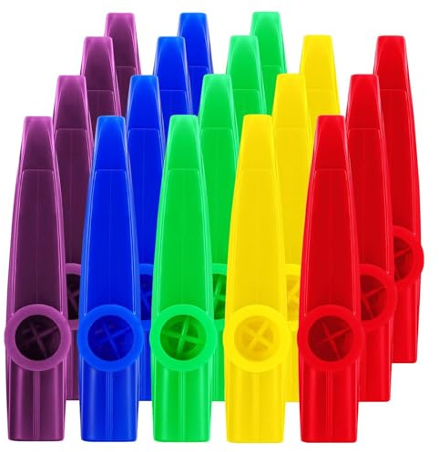 Flötenmembran - Musikinstrument - Buntes Instrument | Kinderspielzeug mit 5 leuchtenden Farben | 12 cm PP-Material | einfach zu klingeln | Ideal für Geschenke und Unterricht