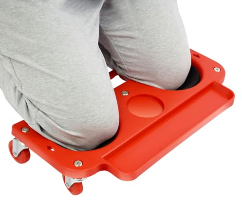 Ginocchiere per lavori con 5 rotoli, per auto, protezione del ginocchio, capacità di carico 100 kg, per piastrellisti, per officina, ginocchiere, imbottitura in spugna, per edilizia, 51 x 14 cm