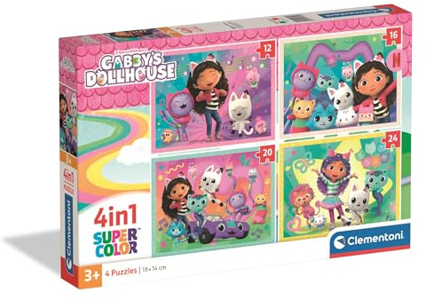 Clementoni Gabby's Dollhouse Kinder Puzzle 4-in-1 | Puzzle für Kinder ab 3 Jahre - Puzzle von Clementoni 21757