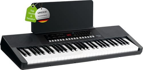 FunKey 61 MKII Keyboard schwarz, Tastatur & Spielgefühl, 61 Standardtasten | Dynamische Spielweise, Split-Funktion zur Tastaturteilung, Dual-Funktion zum Kombinieren von zwei Sounds, Klangvielfalt, 5 kg