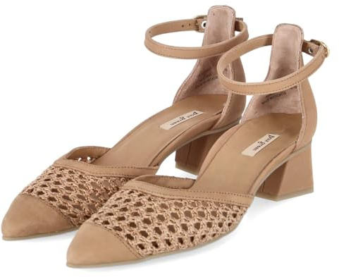 Paul Green Damen - Peeptoes & Slingpumps 3856-009 in braun gelocht/geflochten