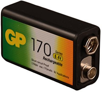 GP Rechargeable NiMH GP 17R8HE-UC1/9V/NiMH Pile rechargeable 9V NiMH 170 mAh Multicolore