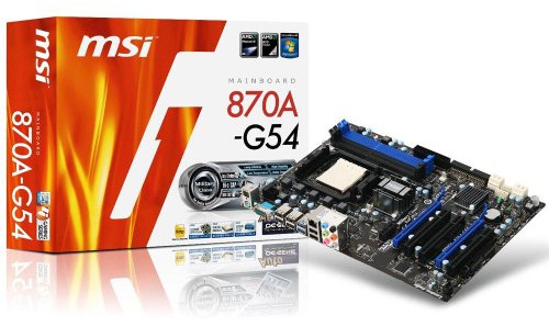 MSI 870A-G54 Mainboard AMD AM3 870/SB850 Sockel DDR3 Speicher ATX