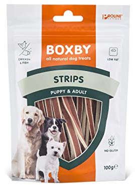 Boxby Hühnchensnacks mit Fisch (Strips), 2er Pack (2 x 100 g)