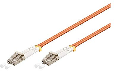 Goobay 96133 Câble à Fibres Optiques, Multimode (OM2), Orange, 2 m Longueur