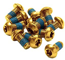 Reverse Components Women's (Gold) Reverse Disc Rotor Bolt Set-12 pcs, M5x10