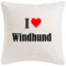 Kissenbezug I Love Windhund 40cmx40cm aus Mikrofaser geschmackvolle Dekoration für jedes Wohnzimmer oder Schlafzimmer in Weiß mit Reißverschluss
