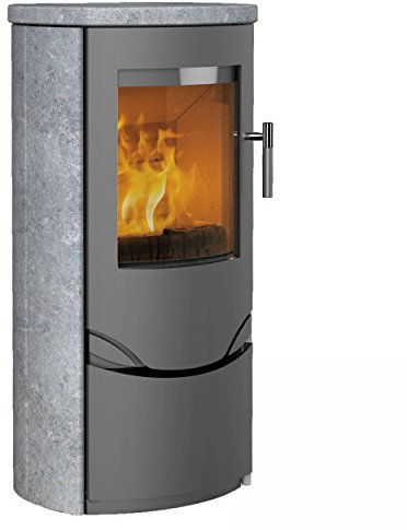 Lotus LO-200 Prio 5S Kaminofen Grau/Speckstein, Rauchabgang hinten/A