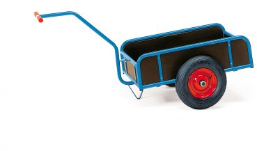 Fetra Transportgeräte mtmecm6 1 Achse spritzwasserdicht, 1145 mm x 545 mm Plattform, Rad Schubkarre Ø 400 mm x 100 mm, 830 mm Höhe