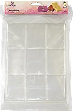 Artidee CREARTEC - Seifenformschale - zur DIY Seifenherstellung Rechtecke - für Gießmassen, Beton, Gießseife etc. geeignet - 185x245mm