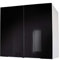 CABINET CP8HN - Mueble de cocina con dos puertas (80 cm), color negro luciente