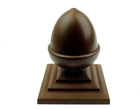 8 x Linic Brown Acorn Fence Top Finials + 4 Fence Post Caps. UK Made. (GT0017) Free UK Postage