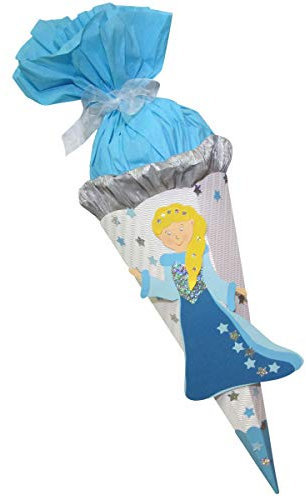 Schultüte Bastelset Sternenprinzessin vorgestanzt - Zuckertüte - aus 3D Wellpappe, 68cm hoch