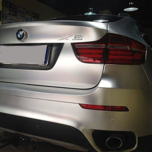 speedwerk-motorwear 3D Chrom Matt Metallic Racing Silver mit Luftkanälen,Car Wrapping, Folie Silber 0,5m x 1,52m