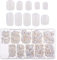 MARBER 200pcs Fake Nail Tips Manicure Replacement Exercise Refill Fake False Nails Set with 5 Different sizes for Manipulator Active Fake Hand (False Nails-1)
