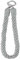 QPC DIRECT Twisted Cord Simple Plain Modern Thick Rope Curtain Tie Back, 60cm (Silver Grey)