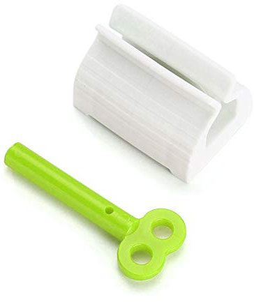 Manual Rolling Toothpaste Dispenser Tube Squeezer Toothpaste Clip Holder Stand Green
