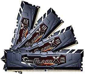 G.Skill F4-3200C16Q-32GFX - Scheda RAM DIMM da 32 GB DDR4-3200 Quad-Kit F4-3200C16Q-32GFX, Flare