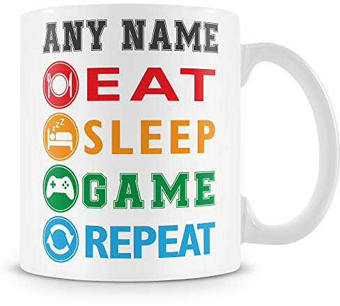 MUGGZ Gaming Mug - East Sleep Game Repeat Personalised Gamer Cup