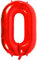 DIWULI Luftballon Geburtstag XXL Rot - Zahl 0 Ballon