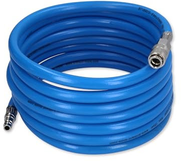 BRILLIANT TOOLS Druckluftschlauch 5m BT160010 Ø 9mm I 5m langer, elastischer PU-Luftschlauch Druckluft mit Schnellkupplungen I 1-15 bar