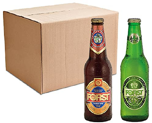 FORST Set 24 Bottiglie da 33 cl Degustazione Birra Forst Sixtus e 1857 Italiana Luppolo Malto Artigianale, Birra Forst 24 Bottiglie - 7,92 Litri