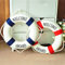 Dantazz Rettungsring Deko Wanddekoration 25cm Nautical Aufhängen Deko Wandbehang Dekor Willkommen Rettungsring Zuhause Shop Bar Dekoration (Rot)