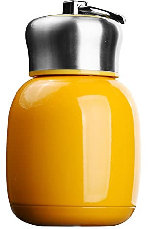 YOUSIS 200ml Mini Stainless Steel Insulated Water Bottle Vacuum Flasks Coffee Milk Drinking Cup Leak-Proof Hot Cold Thermal Bottle Travel Drink Bottle for Home Outdoors (Orange)