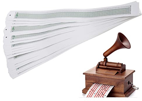 30 Blätter 15 Noten leere Streifen der Spieluhr DIY handgekurbeltes Notenblatt leeres perforiertes Notenband Handwerk Liebhaber Musiker Geschenke