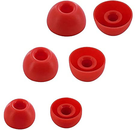 Aiivioll Tappi per le orecchie di ricambio, 6 pezzi, in silicone, compatibili con auricolari Beats Fit Pro/Studio Buds (rosso)