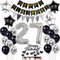 Luftballon 27. Geburtstag Dekoration Schwarz Silber Tortendeko Geburtstag 27 Jahre Mann kuchen deko