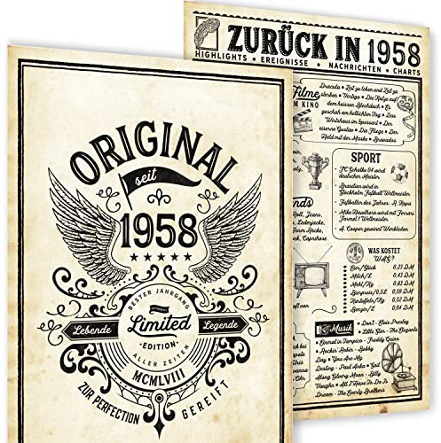 mojoliving 67 Geburtstag Geschenk | lustige 1958 Geburtstag Poster | Deko 67 Geburtstag Frauen | Deko 67 Geburtstag Männer | 1958 Geburtstag Frauen/Männer | 67 Geburtstagskarte